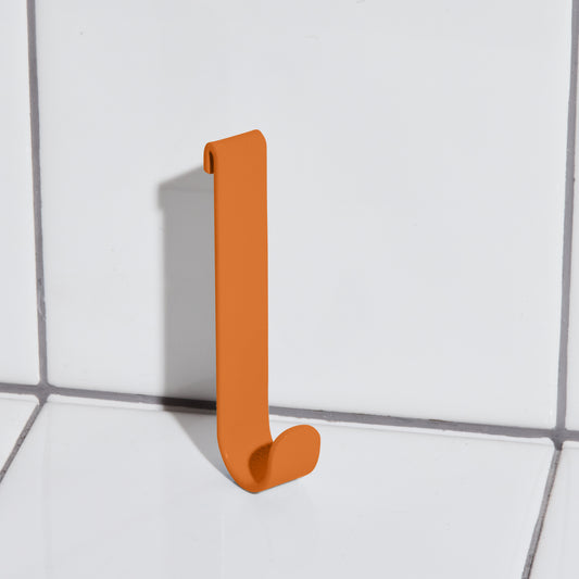 Aluminum hook in clay.
