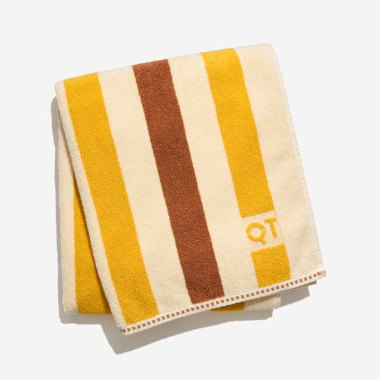 Catalina bath sheet in canyon laid folded against a white background. 