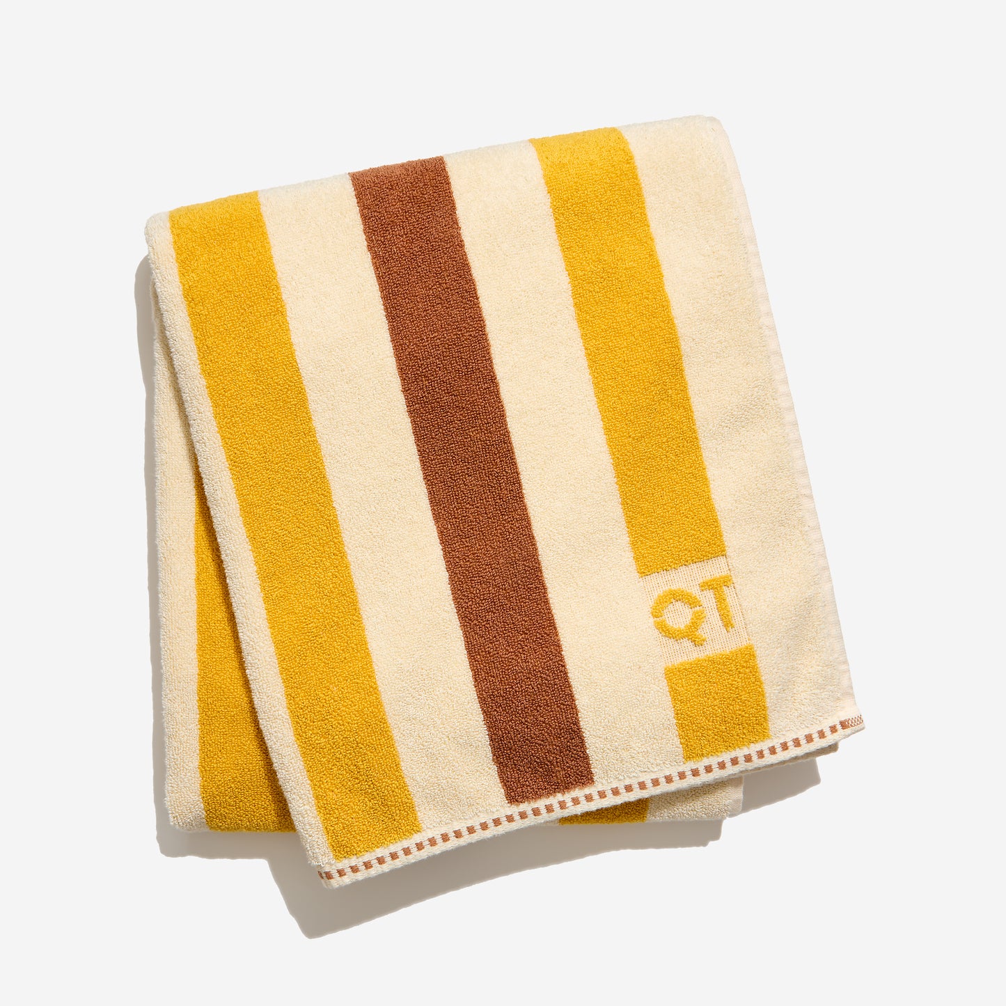 Catalina bath sheet in canyon folded against white background. 