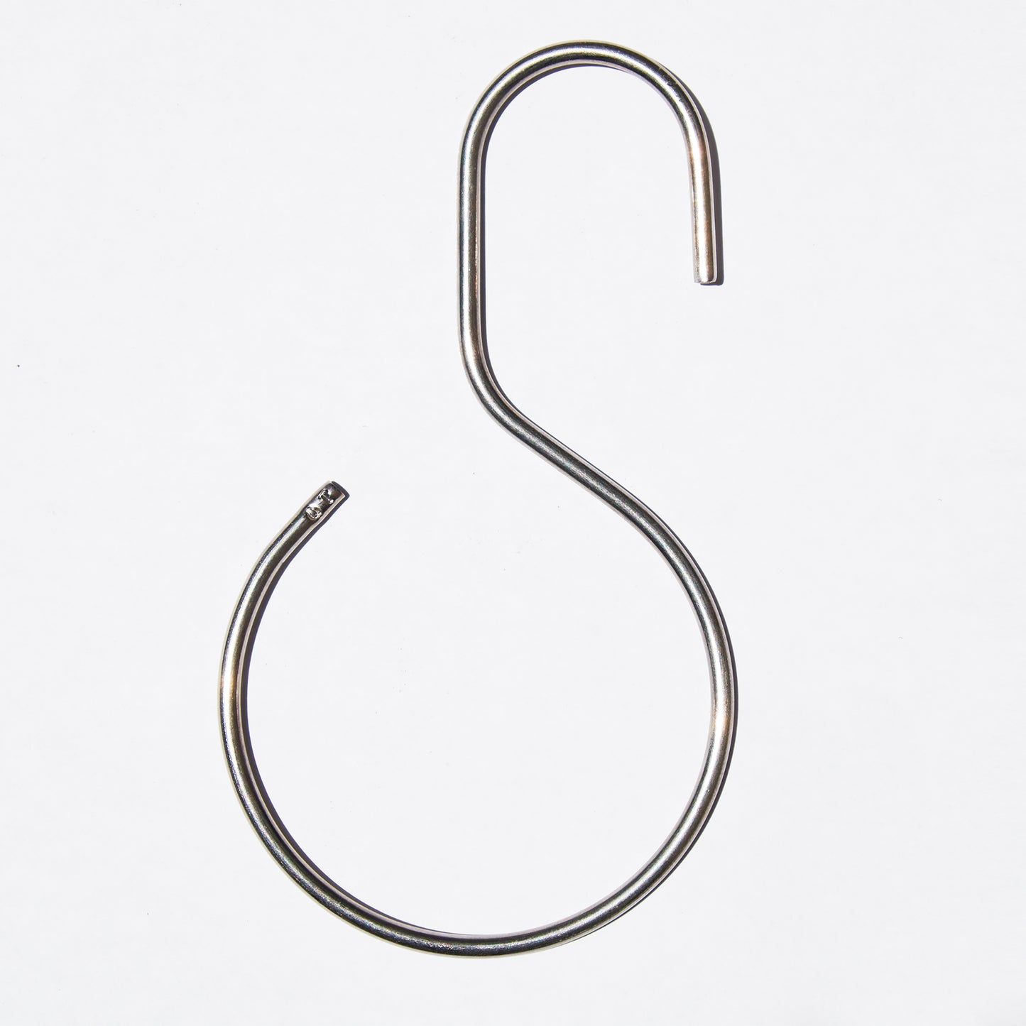 S-hook in stainless steel.