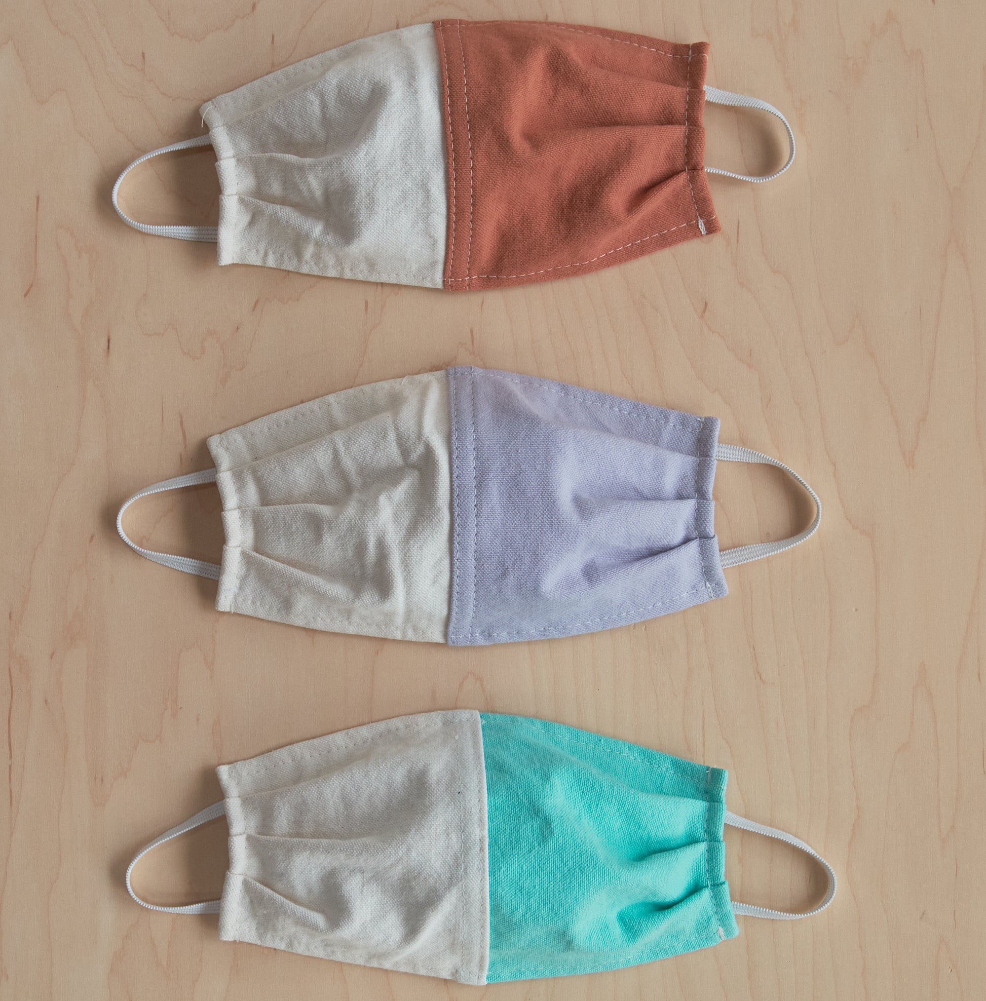 Kids Clay Masks flat on floor