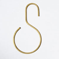 S-Hook Brass flat on floor
