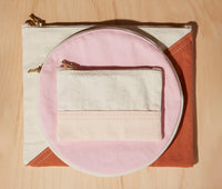 Re:Canvas "Threes" Pouch in Sunset stacked