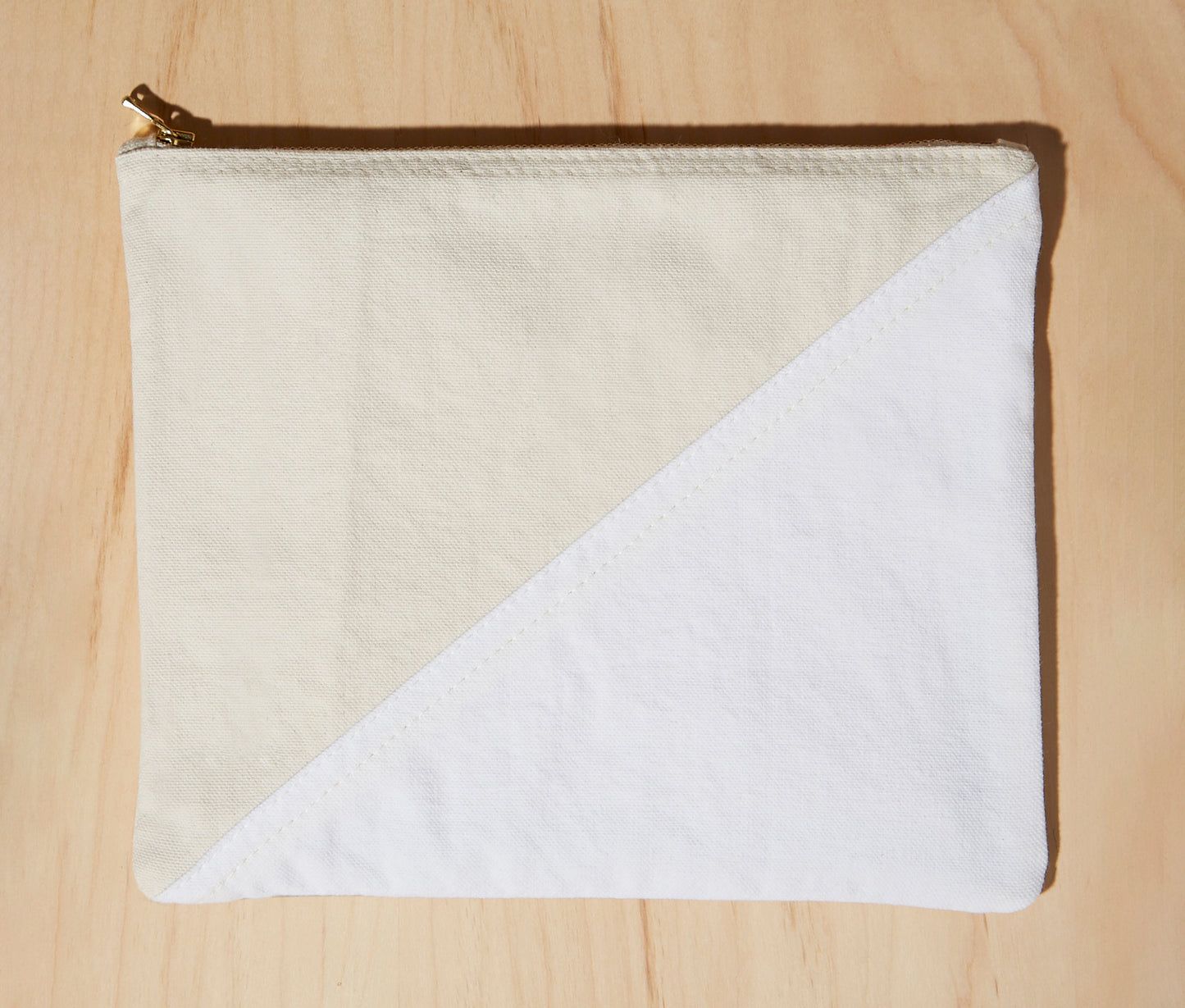 Re:Canvas "Threes" Pouch in Dusk front view of large pouch
