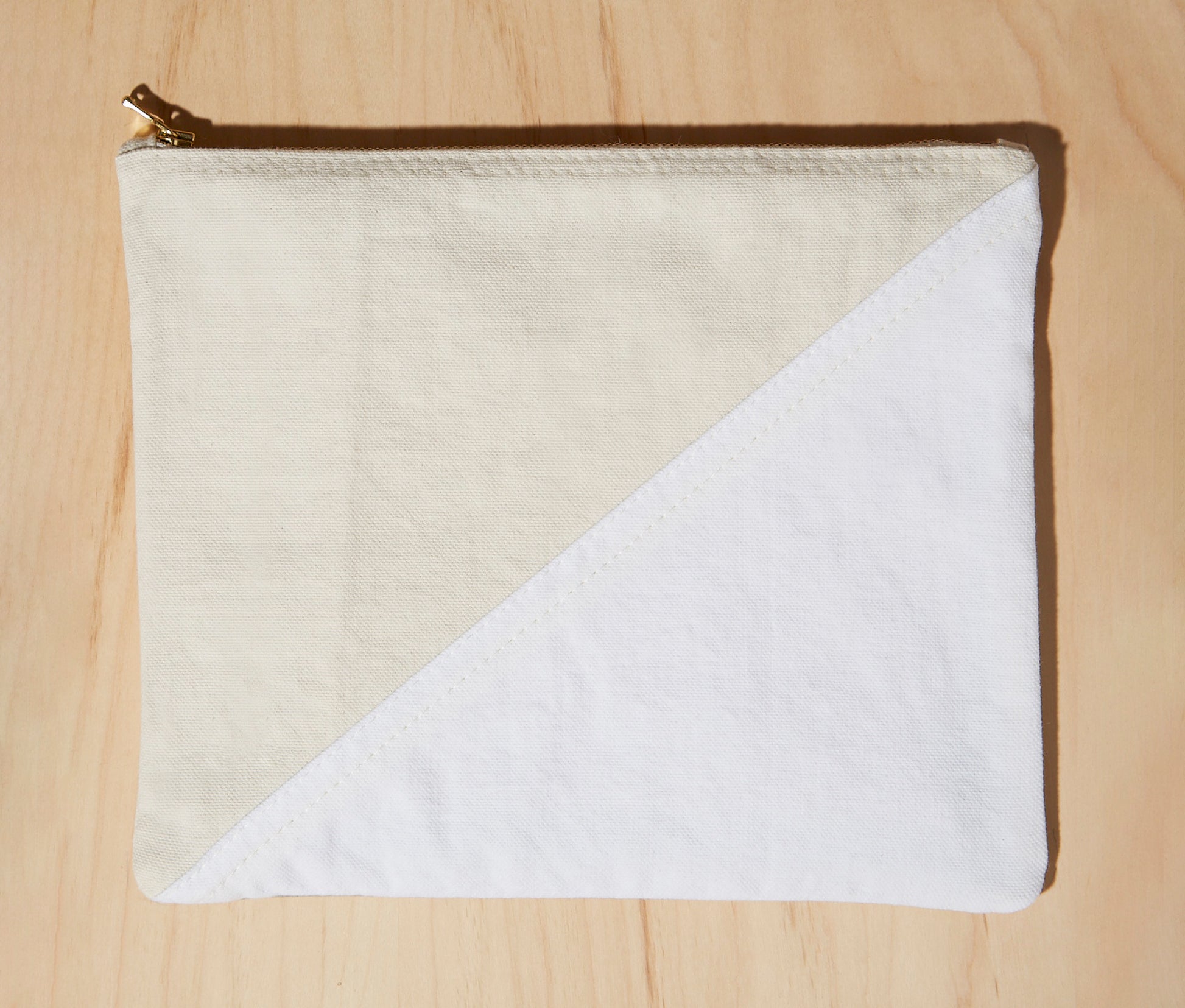 Re:Canvas "Threes" Pouch in Dusk front view of large pouch