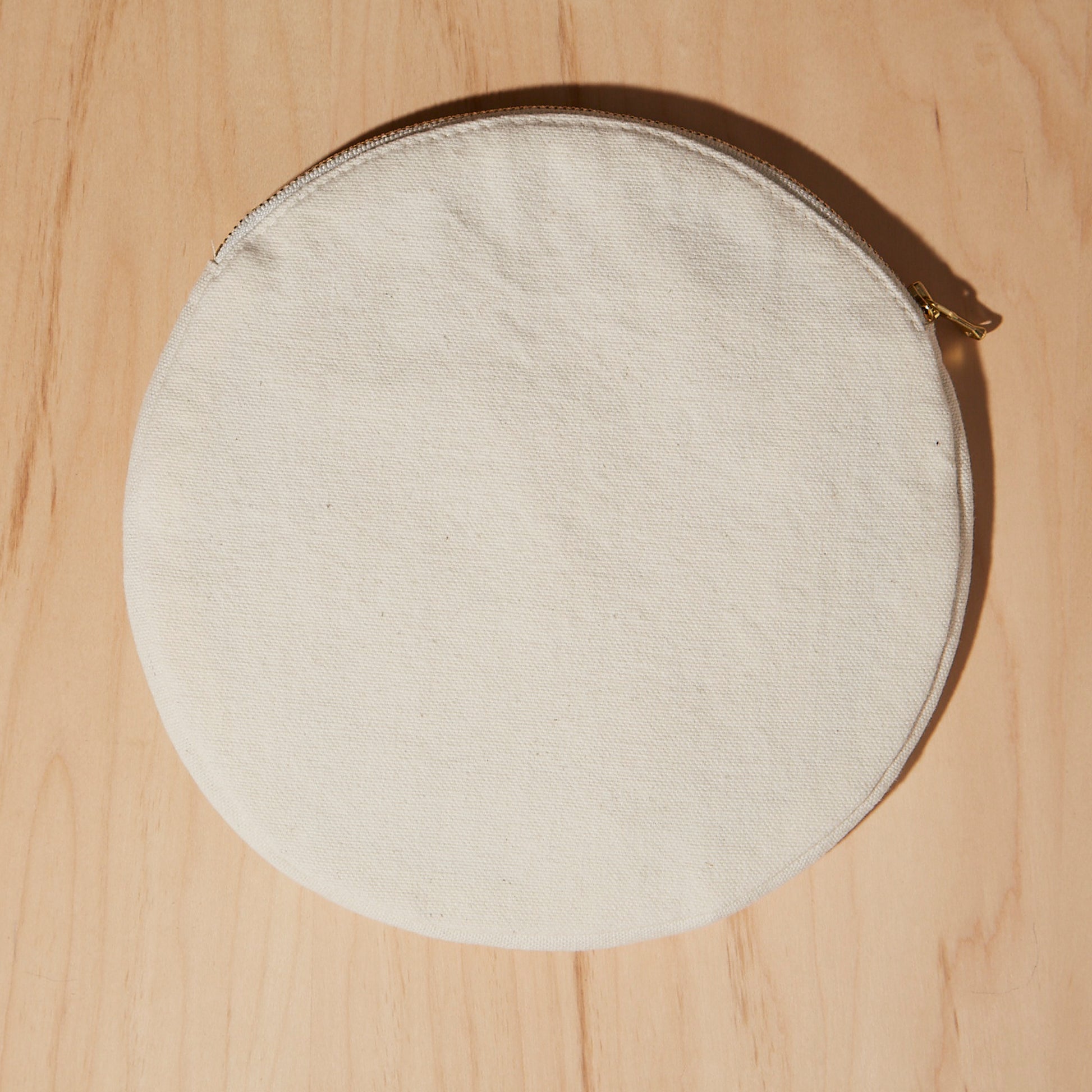 Re:Canvas "Threes" Pouch in Dusk back view of circle pouch