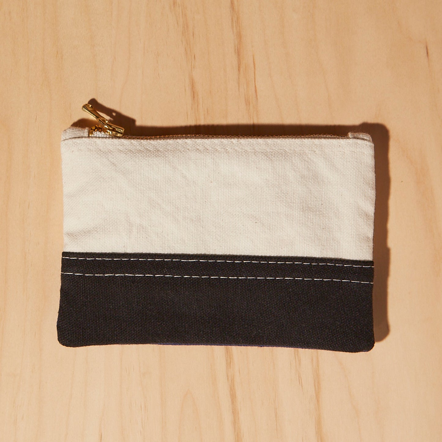 Re:Canvas "Threes" Pouch in Dusk front view of small pouch