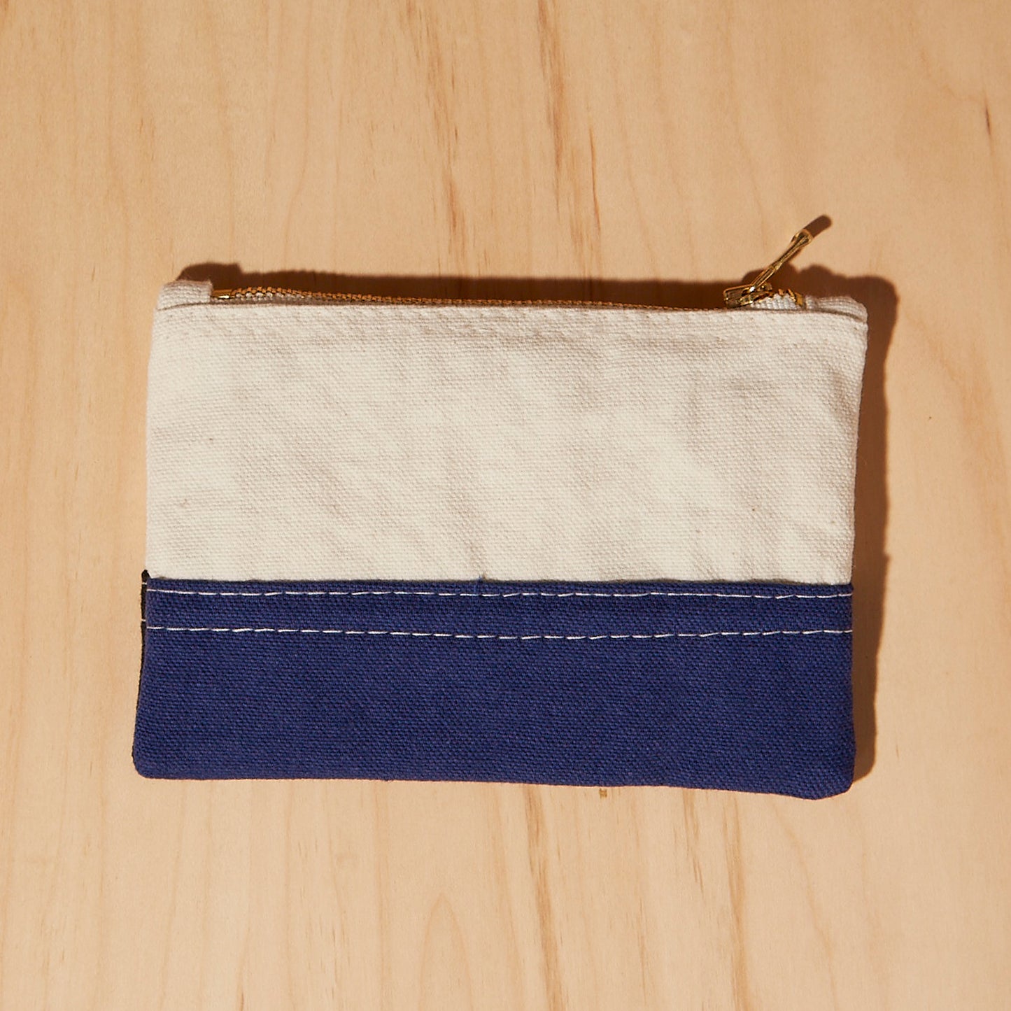 Re:Canvas "Threes" Pouch in Dusk back view of small pouch