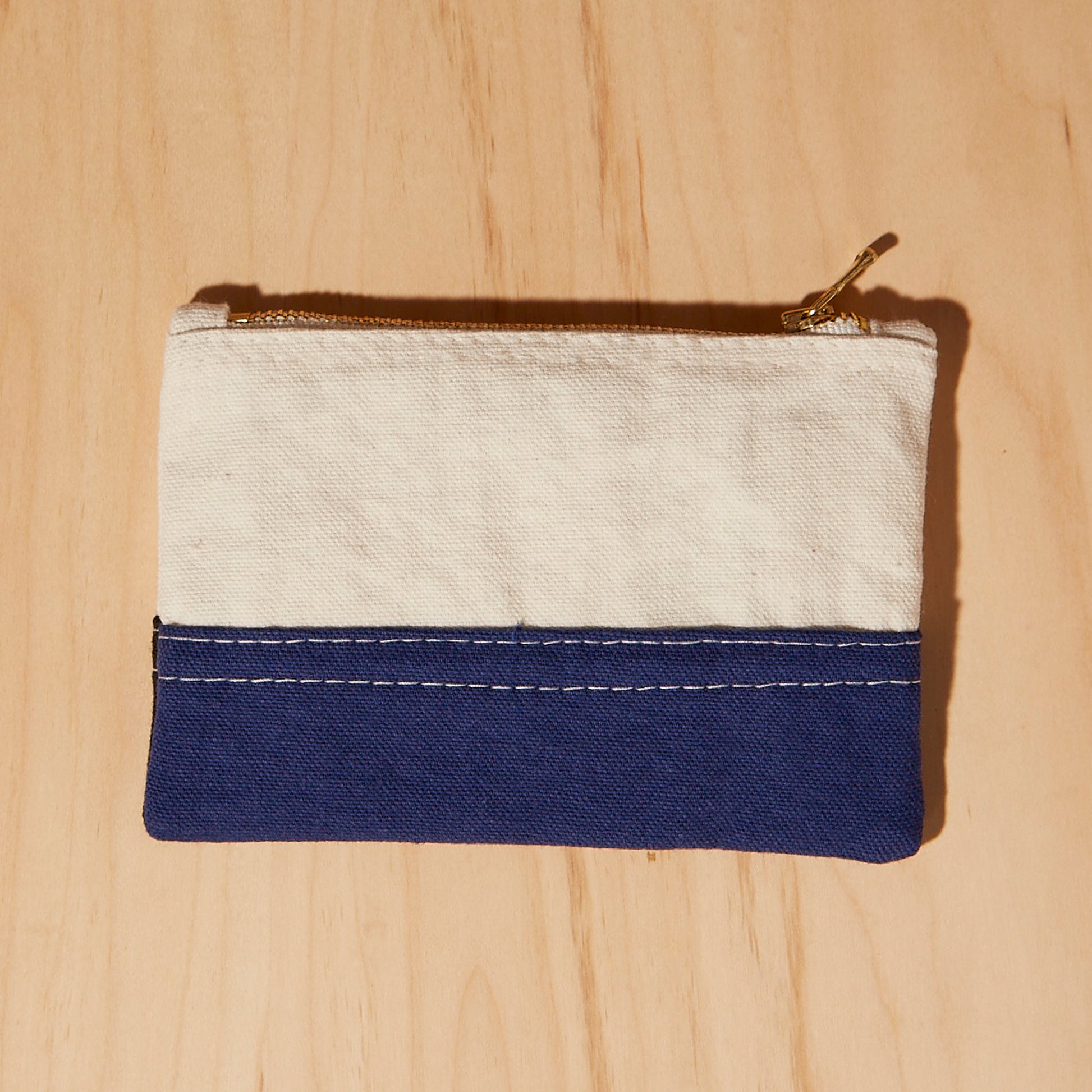 Re:Canvas "Threes" Pouch in Dusk back view of small pouch